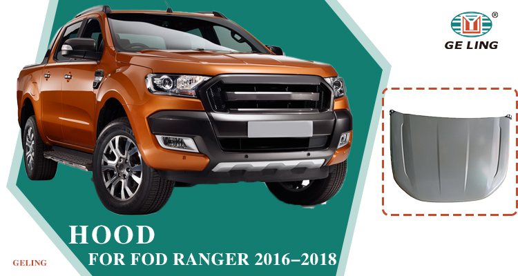 Cofano con parti in acciaio per Ford Ranger T7 2016-2018