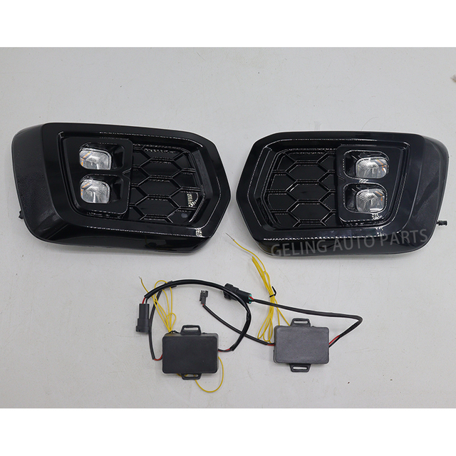 Conjunto de far&oacute;is de nevoeiro com tampa para Ford Ranger T7 2016-2018