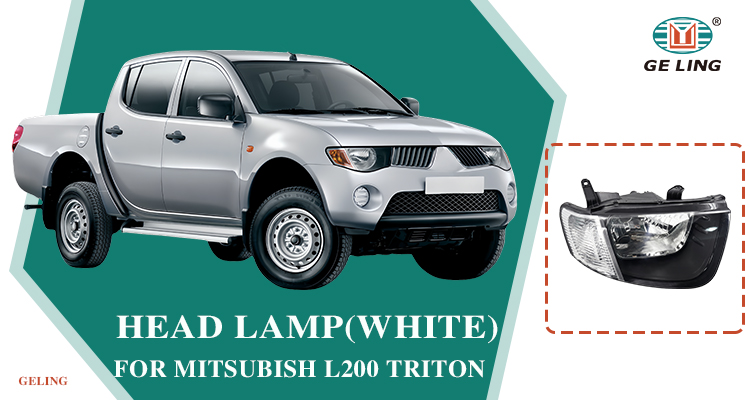 Faro delantero monoplaza blanco para mitsubishi l200 triton 2005